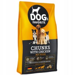 DOGS FAVORITE CHUNKS WITH CHICKEN MIT HUHN 15 KG